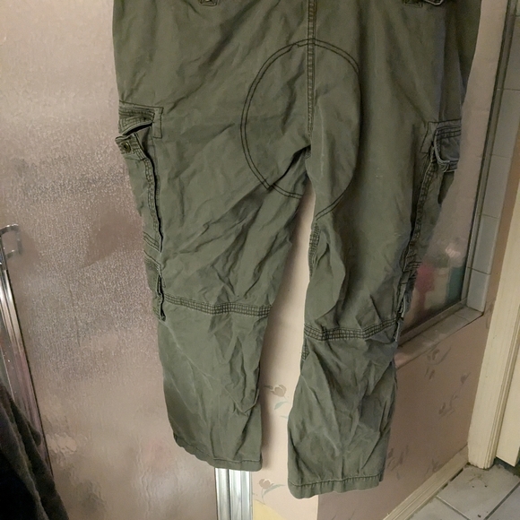 Vintage Old Navy Surplus Company Reg Issue A Green Cargo Pants 42 x 30 cotton - Picture 4 of 5